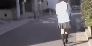 Asian skirt sharking master strikes again in public