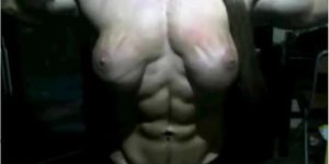 sexual muscles exploding out of her clothes