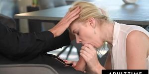 ADULT TIME Russian Blondie Kitty Li Yearns Over Oral Creampie WITH HARDCORE ANAL
