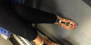 NICE FEET IN TRAIN