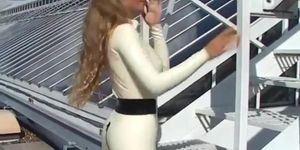 Amanda: White Latex Catsuit (Amanda White)