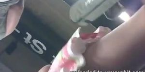 Asian cutie subway upskirt