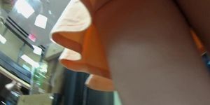 Milf's upskirt in the supermarket