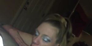 Crack Whore Sucks a Black Guy