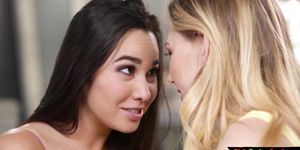 Bootylicious lesbian bent over and toyed