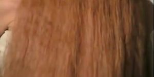 Thick red hair play