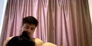 Cute girlfriend sucking dick