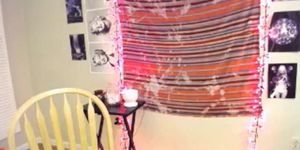 Hot girl chatting and stripping on cam (Indigobreeze aka MellowMinxxx)