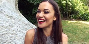 Alyssa Reece - Short interview and swallowing her first load of cum