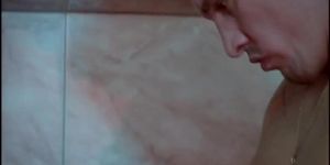 Threesome with horny brunette