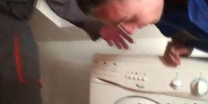 GRANDMA FRIENDS - Two repairmen bang busty grandma from both ends - video 1