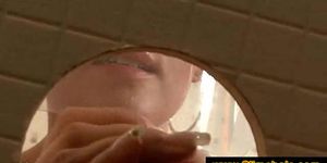 Cum protection mask at the gloryhole