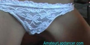 AMATEUR LAPDANCER - Great blonde babe giving the world's best lapdance