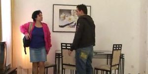 GRANNYBET - Old tourist is picked up and screwed on floor