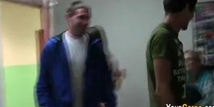 College Babes Striptease In Dorm Room