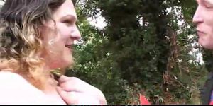 BBW PICKUP - Curly BBW seduced by a stranger