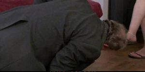 MY SONS GF - Old convinces young blondie into fuck