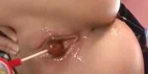 shaved hair teen oil masturbated
