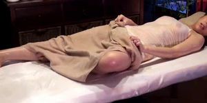 Mosaic; College Girl reluctant orgasm by Masseur