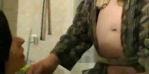 Hot and wild chick enjoys in old