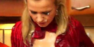 This dirty blond loves getting stuffed with strapons (Kaylana Reese)