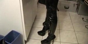 GIRLS IN CONTROL - Piss; Two femdoms punishing an older man