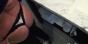 Huge natural tits MILF BTS