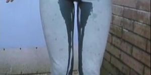 Piss: Pissed her pants in public
