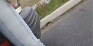 Pissing: Alexa pees her tight jeans outside