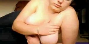 French bbw shows ass and tits on webcam