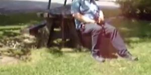 Old Man Jerks In The Park