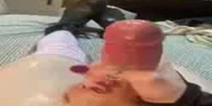 Girl exploding cum