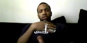 Cute Black Geek Jerks Off  Cums for me