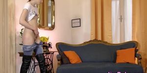 Horny brit riding old mans dick