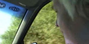 GRANNYBET - Granny is picked up from the road and fucked in the car
