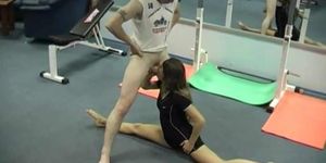 AMATEUR18.TV - Flexible gymnast kamasutra gets fucked and does blowjob