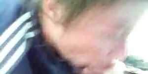 Homemade amateur tent handjob and blowjob