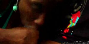 ROCANDSHAY - EBONY WIFE GIVES BLOWJOB PLEASURE IN CAR !!