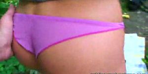 PUBLIC SEX ADVENTURES - Stylish chick in out door sex session