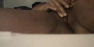Ebony BBW Nidia 42 years fingering and cumming