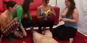 SPUNK PARTY - Ladies using hands to please a guy