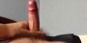 Young boy cum on mirror