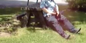 Old Man Jerks In The Park