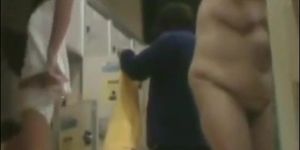 Spying amateur cuties in locker room