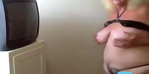 BBW granny dance on webcam