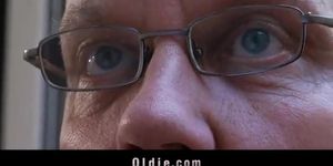 Old man tastes Natalys young pussy