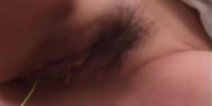 Hot Asian babe gets to be threesome fucked rough