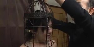 Subtitled Japanese CMNF BDSM nose hook bird cage play