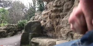 Big dick flash to girl in public