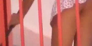 Voyeuristic upskirt